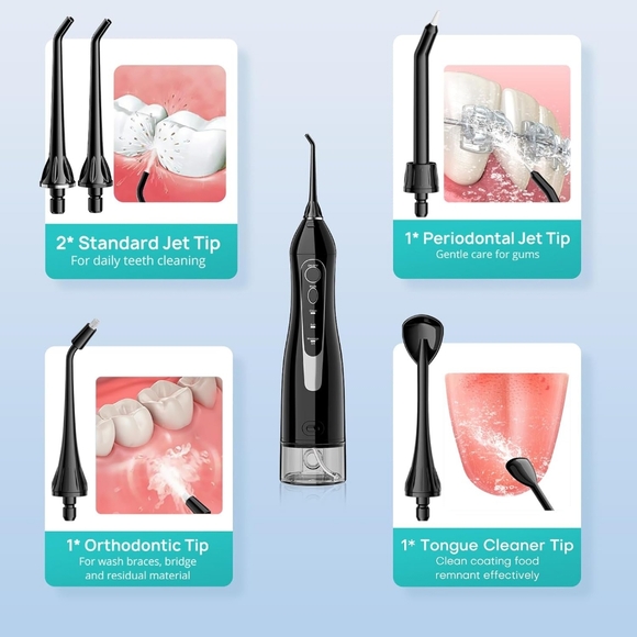 New Cosolus 300ML Cordless Rechargeable Water Flosser for Teeth & Gums! - Picture 8 of 13